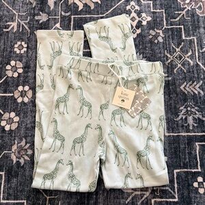NWT Kate Quinn Giraffe Print Leggings Organic Cotton 8yr